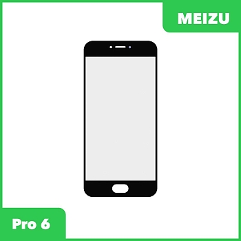 Стекло + OCA пленка для переклейки Meizu Pro 6, черный