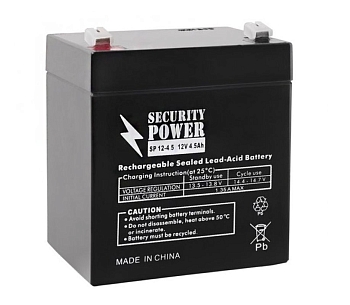Аккумуляторная батарея Security Power GP-1245, 12В, 4.5Ач