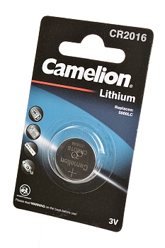 Батарейка (элемент питания) Camelion CR2016-BP1 CR2016 BL1, 1 штука