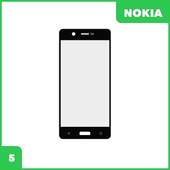 Стекло для переклейки дисплея Nokia 5, черный