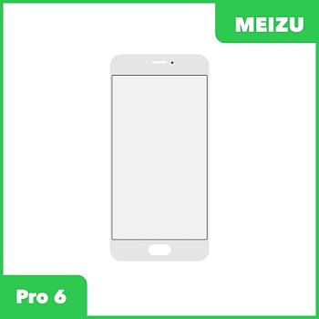 Стекло + OCA пленка для переклейки Meizu Pro 6, белый
