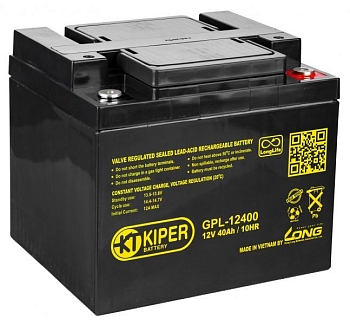 Аккумулятор (батарея) Kiper GPL-12400, 12В, 40Ач